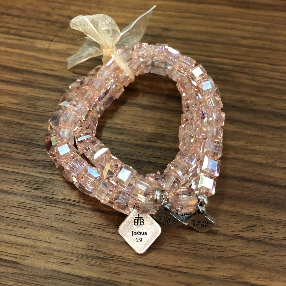 Blissful Beliefs rose’ trio bracelets